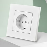 RANMEI European EU Socket Standard 110-250V 16A Power Outlet Single Plug Wall Socket 1x